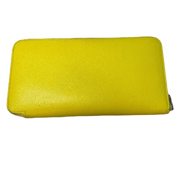 HERMES Silk-In Long Zip Around Long Wallet Epsom yellow - Picture 1 of 16
